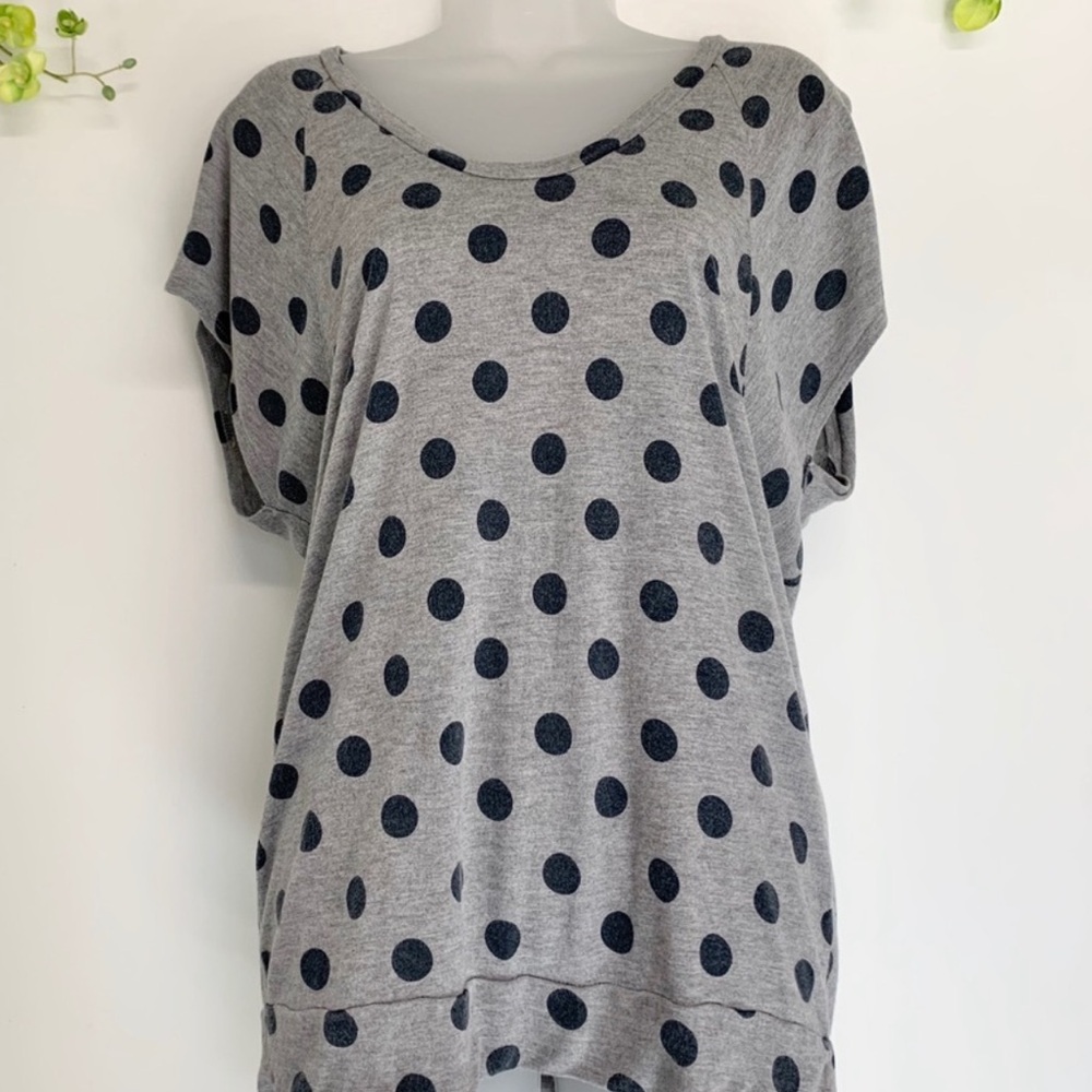 GAP Navy Polka Dot grey t-shirt size XL Tall